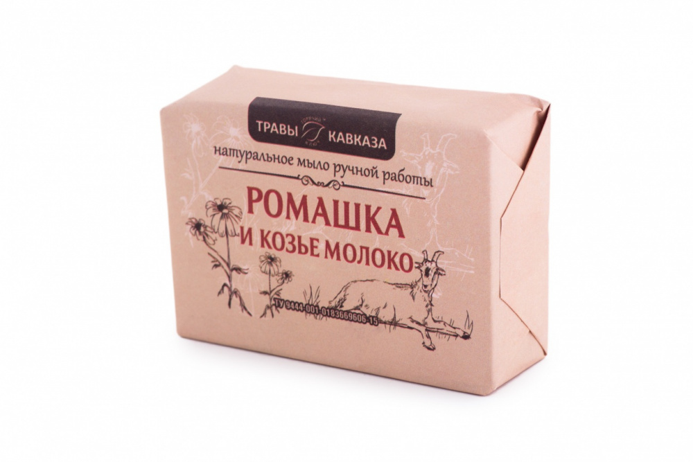 Купить мыло натуральное ручной работы "ромашка и козье молоко" с доставкой по России