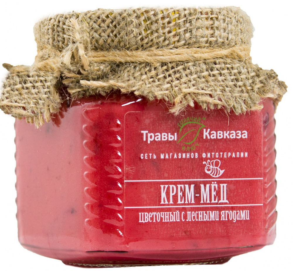 Купить крем-мёд с лесными ягодами "травы кавказа" 310 гр. с доставкой по России