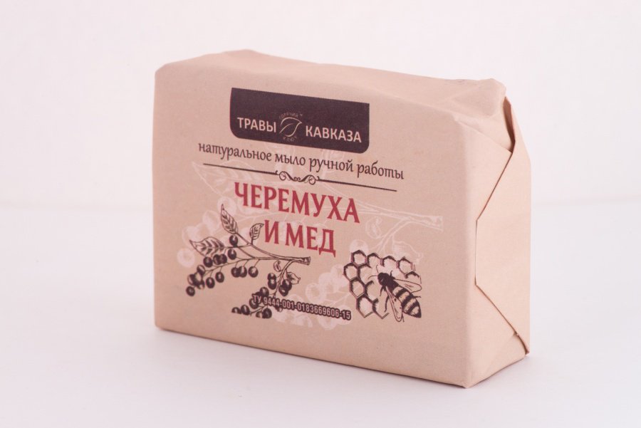 Купить мыло натуральное ручной работы "черемуха и мед" с доставкой по России