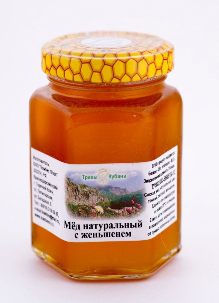 Купить мед натуральный с женьшенем с доставкой по России