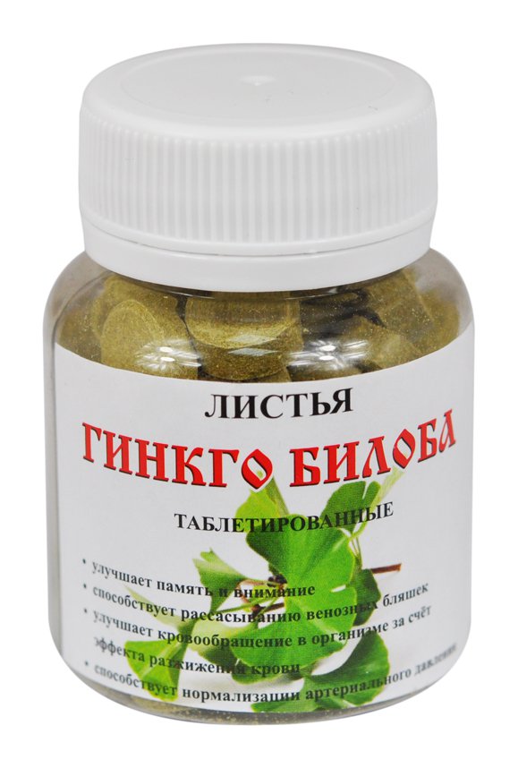 Купить листья гинкго билоба таблетированные 65 таб по 0,8 г с доставкой по России
