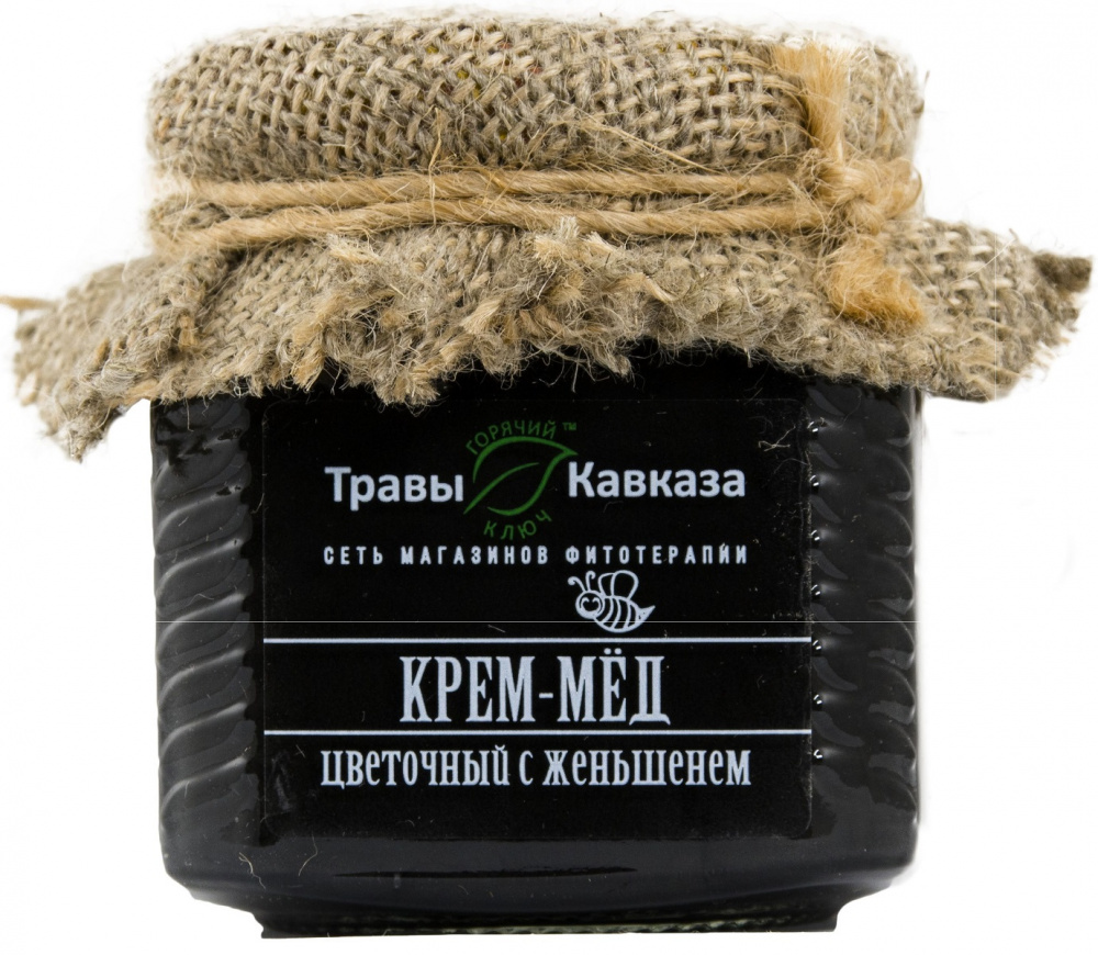 Купить крем-мёд с женьшенем "травы кавказа" 310 гр. с доставкой по России
