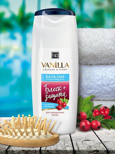 Купить бальзам ополаскиватель vanilla с экстрактом шиповника 250 гр. с доставкой по России