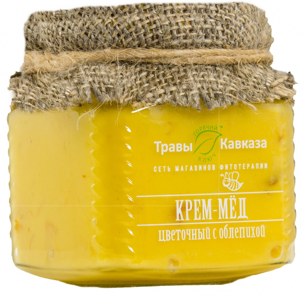 Купить крем-мёд с облепихой "травы кавказа" 310 гр. с доставкой по России